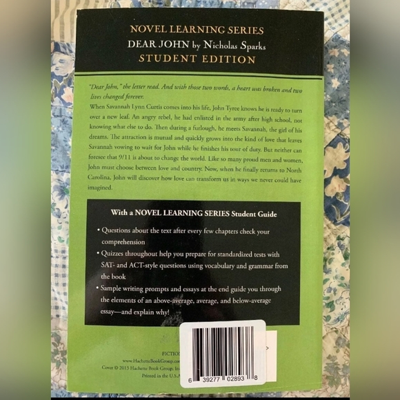 "Dear John: Student Guide" book by Nicholas Sparks - Picture 2 of 2